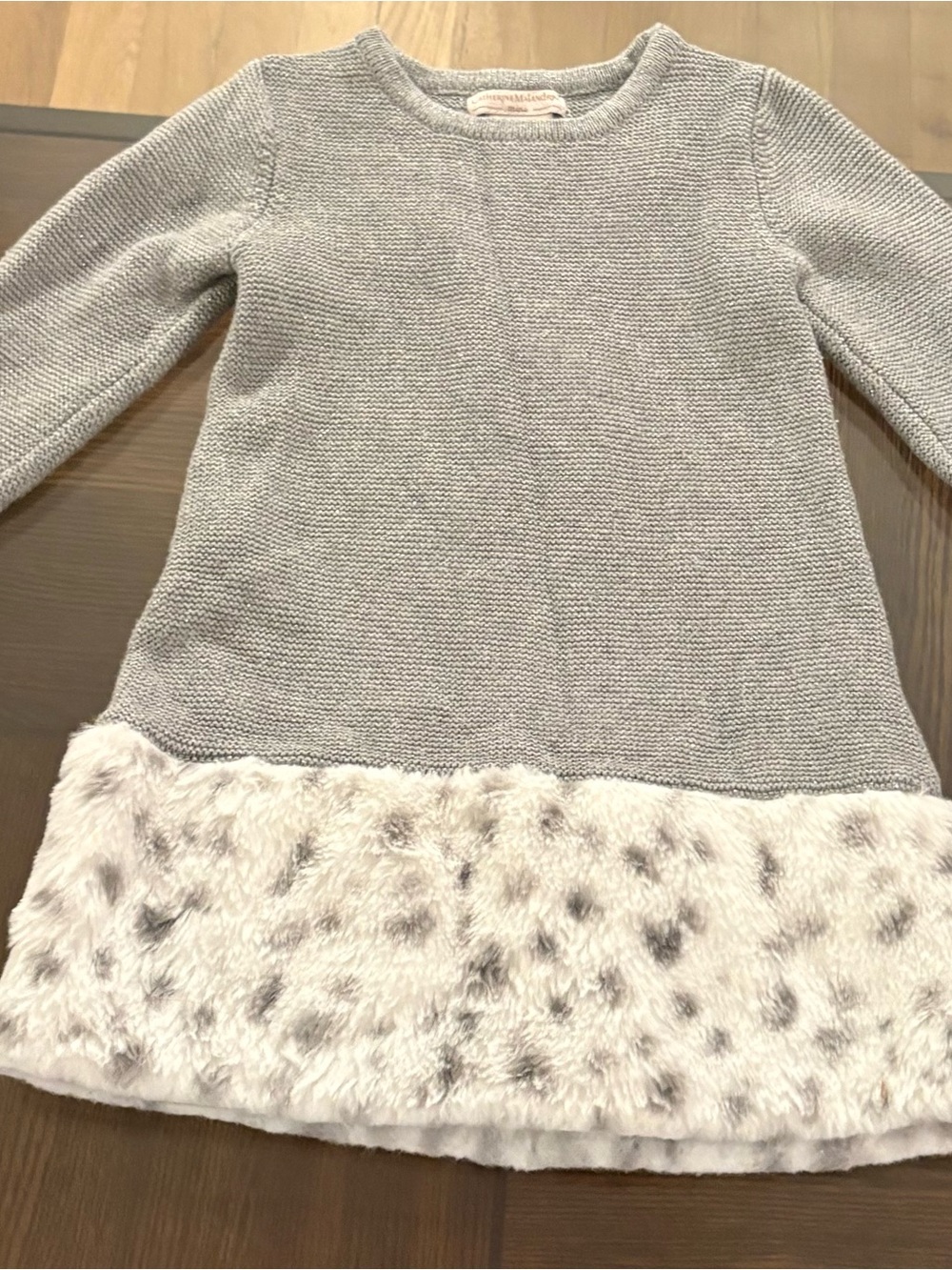 Catherine Malandrino Girls Silver Cheetah styled dress Sz 4T